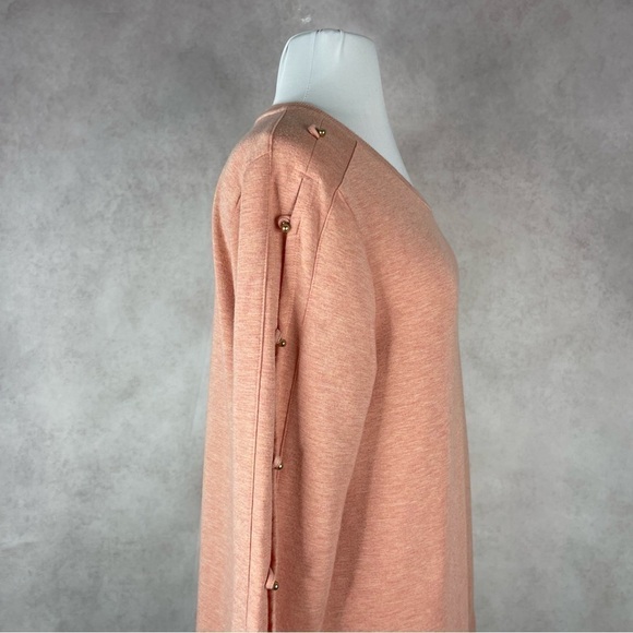 Soft Surroundings Go Lively Long Line Jersey Pullover Open Side Women's Size L - Picture 8 of 11